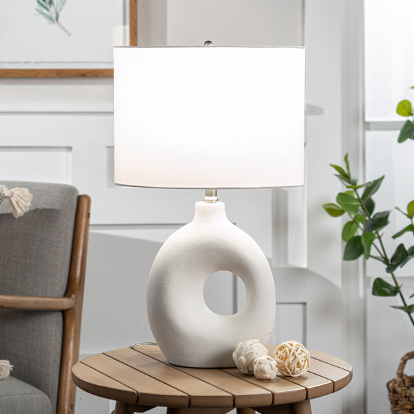 Nuloom 23-inch Contemporary Ceramic Table Lamp White