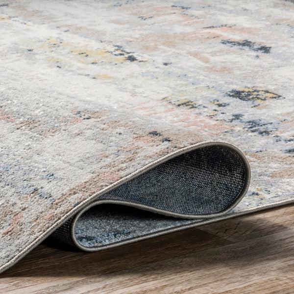 Nuloom Aaliyah Casual Abstract Machine Washable Area Rug Blue