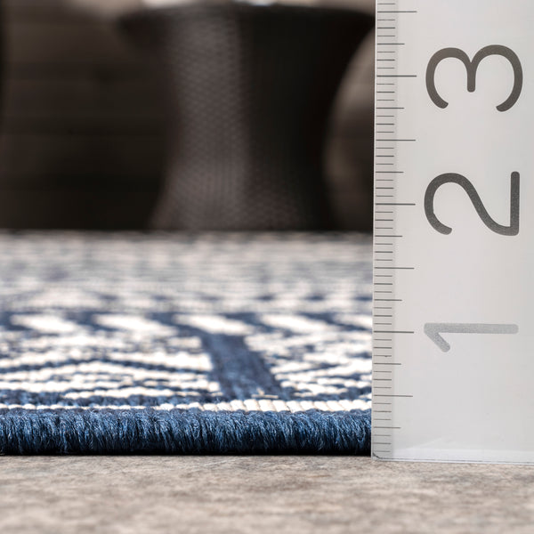 Nuloom Abbey Tribal Striped Indoor/Outdoor Area Rug Navy