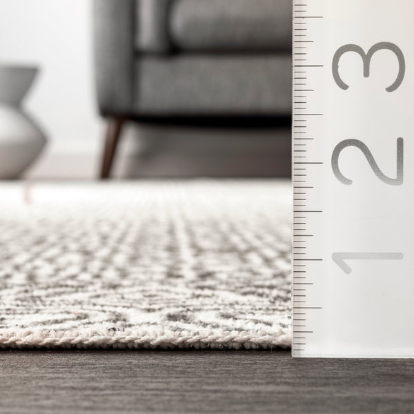 Nuloom Abstract Tribal Machine Washable Area Rug Gray