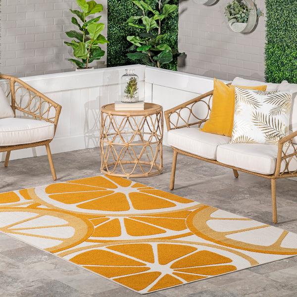 Nuloom Adira Orange Slices Indoor/Outdoor Area Rug Orange