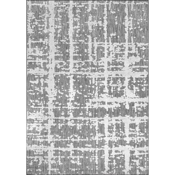 nuloom Adley Textured Abstract Lines Indoor/Outdoor Area Rug Grey