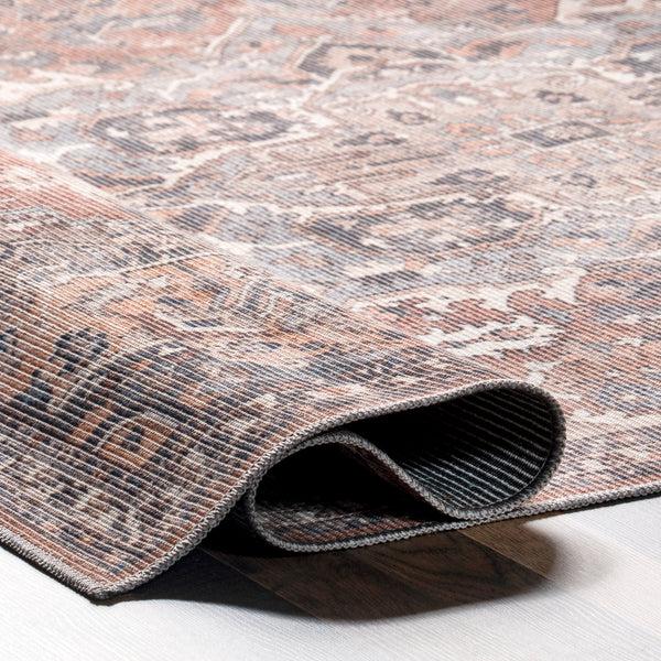 Nuloom Aino Traditional Machine Washable Area Rug Rust