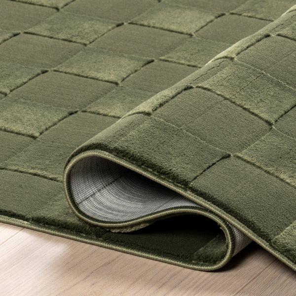 Nuloom Alaiya Checkered Machine Washable Area Rug Green