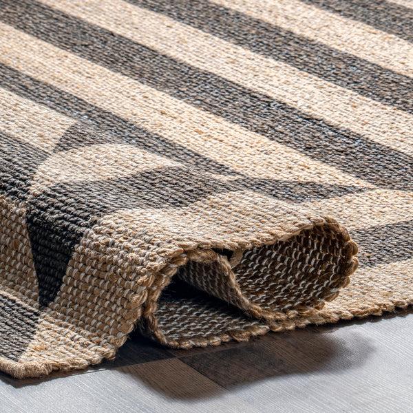 Nuloom Aleetza Modern Jute Blend Area Rug Dark Gray
