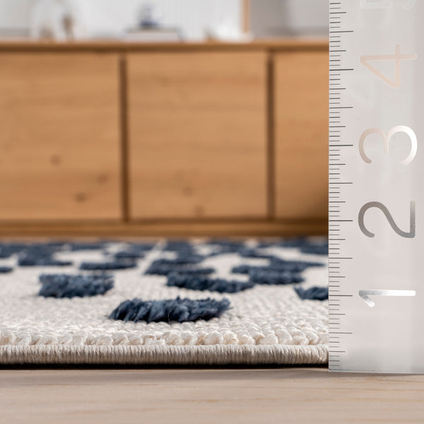 Nuloom Alena Starry Night High-Low Kids Tasseled Area Rug Blue