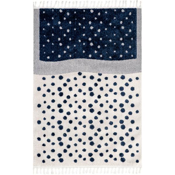 nuloom Alena Starry Night High-Low Kids Tasseled Area Rug Blue