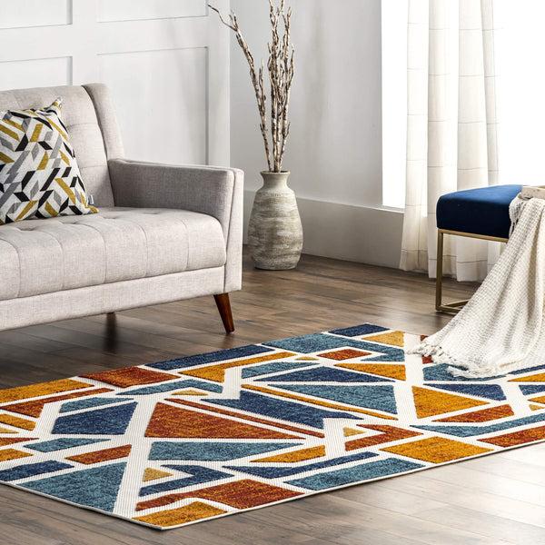 Nuloom Alexia Contemporary Geometric Indoor/Outdoor Area Rug Rust