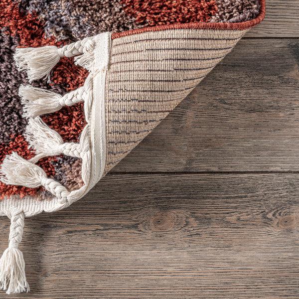 Nuloom Alexia Iris Trellis Shag With Tassel Area Rug Multi