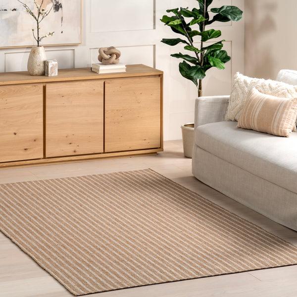 Nuloom Alia Striped Faux Jute Indoor/Outdoor Area Rug Natural