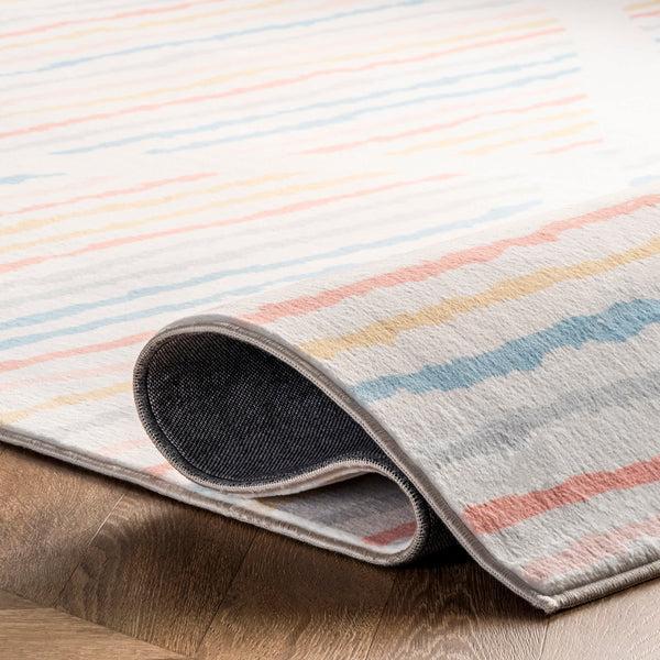 Nuloom Alise Kids Striped Nursery Or Playroom Area Rug Multi