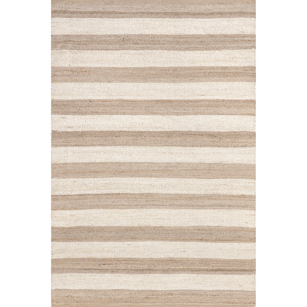 nuloom Alisia Flatweave Striped Jute Area Rug Off White