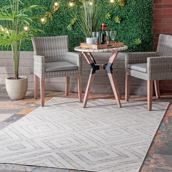 Nuloom Aliza Shaded La Fiorentina Outdoor Area Rug Grey