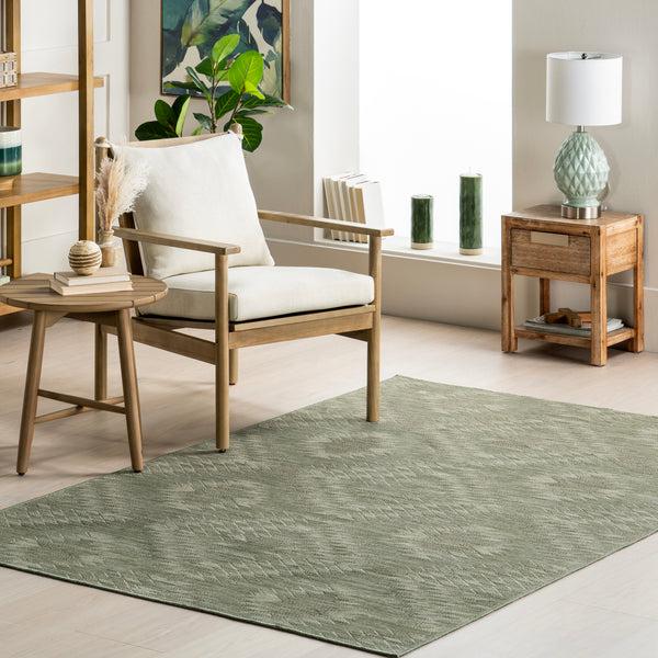 Nuloom Alma Mid-Century Modern Machine Washable Area Rug Sage Green
