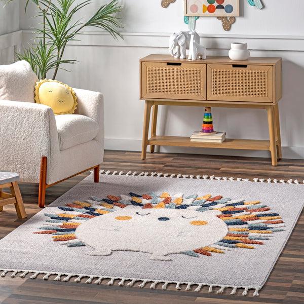 Nuloom Amiah Hedgehog High-Low Kids Tasseled Area Rug Multi