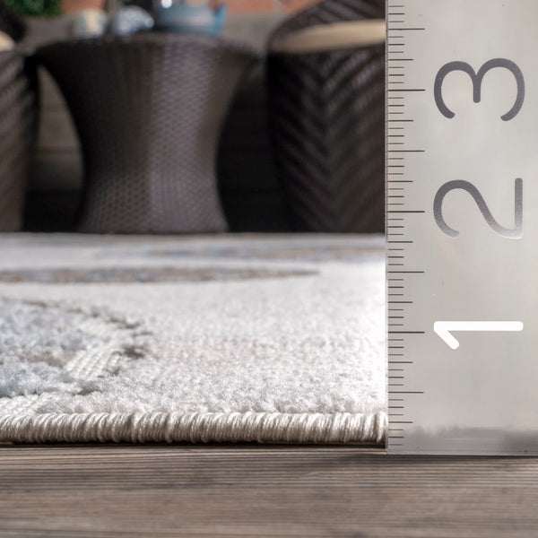 Nuloom Andi Textured Geometric Indoor/Outdoor Area Rug Beige