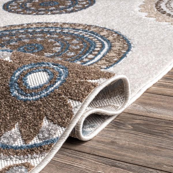 Nuloom Andi Textured Geometric Indoor/Outdoor Area Rug Beige