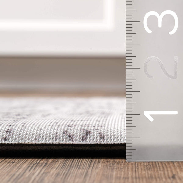 Nuloom Arlena Vintage Anti Fatigue Kitchen Or Laundry Room Comfort Mat Light Gray