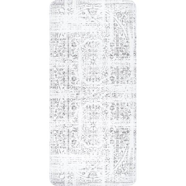 nuloom Arlena Vintage Anti Fatigue Kitchen or Laundry Room Comfort Mat Light Gray