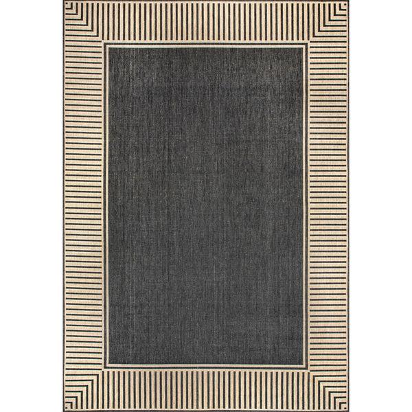 nuloom Asha Simple Border Indoor/Outdoor Area Rug Dark Gray
