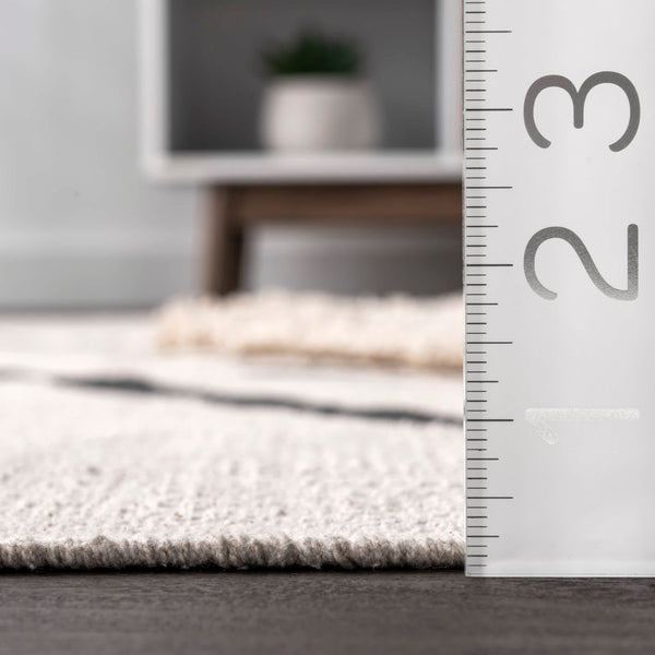 Nuloom Atlee Hand Woven Textured Shaggy Cotton Area Rug Beige