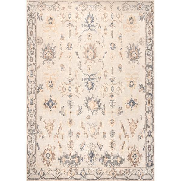 nuloom August Tribal Machine Washable Area Rug Light Gray