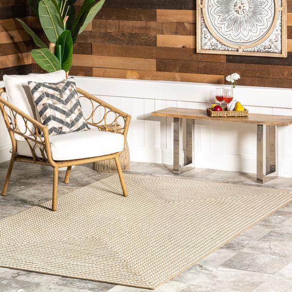 Nuloom Ausha Casual Braided Indoor/Outdoor Area Rug Beige