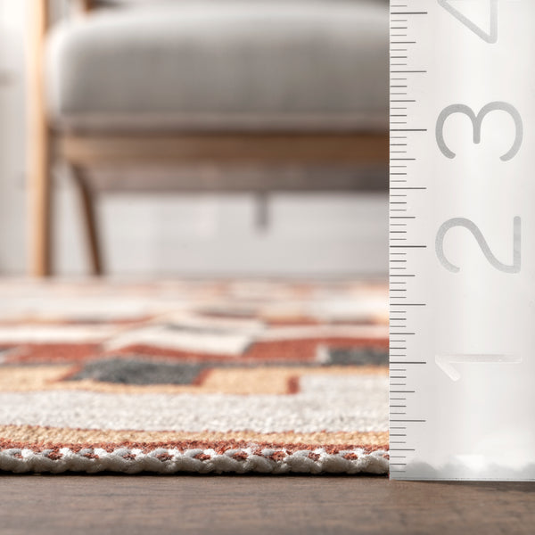 Nuloom Avya Boho Medallion Machine Washable Area Rug Ivory