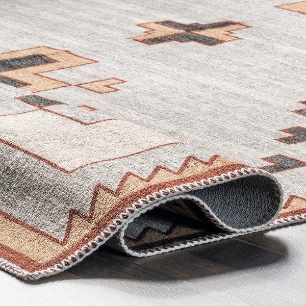 Nuloom Avya Boho Medallion Machine Washable Area Rug Ivory