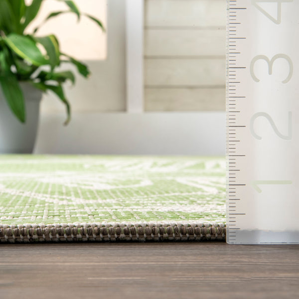 Nuloom Belle Palm Leaves Indoor/Outdoor Area Rug Sage