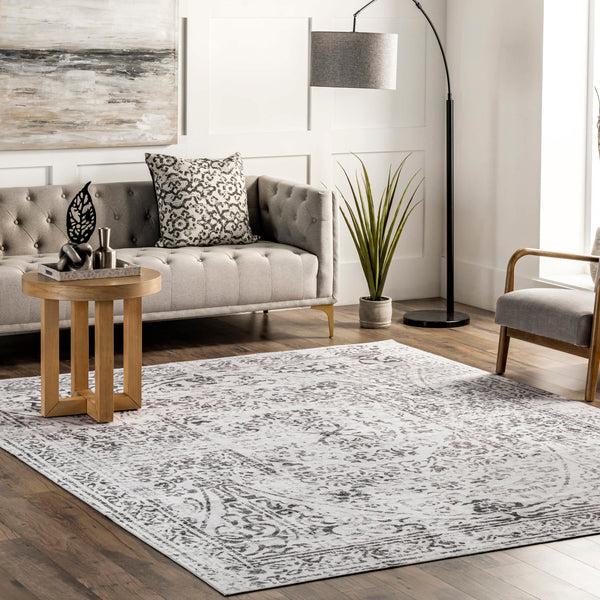 Nuloom Bess Persian Vintage Machine Washable Area Rug Ivory