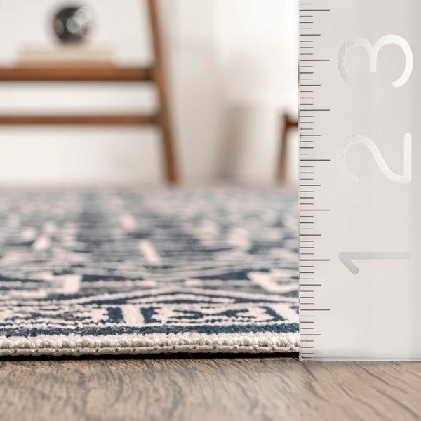 Nuloom Beverly Machine Washable Global Inspired Area Rug Navy