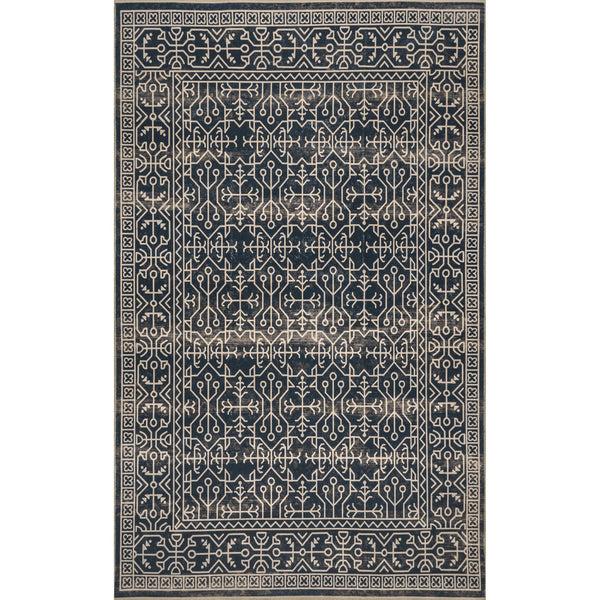 nuloom Beverly Machine Washable Global Inspired Area Rug Navy