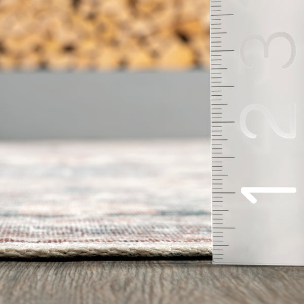 Nuloom Bex Faded Stain-Resistant Machine Washable Area Rug Ivory Multi