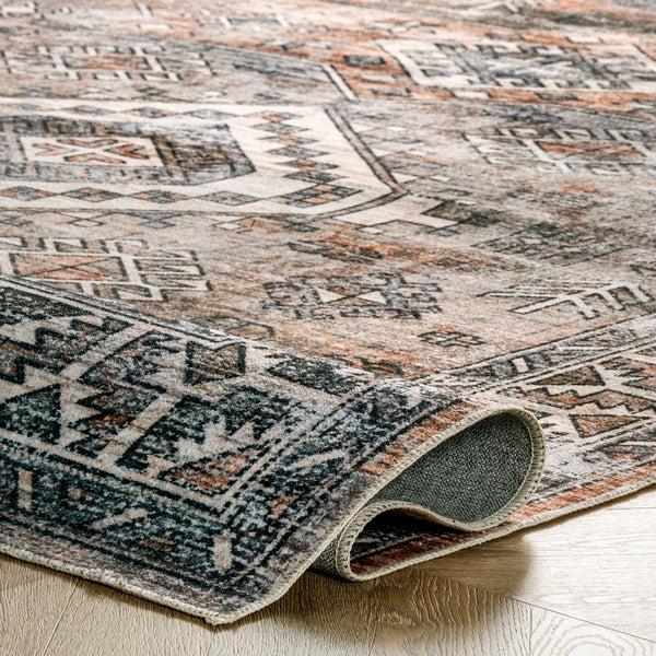 Nuloom Bowie Machine Washable Tribal Pattern Area Rug Rust
