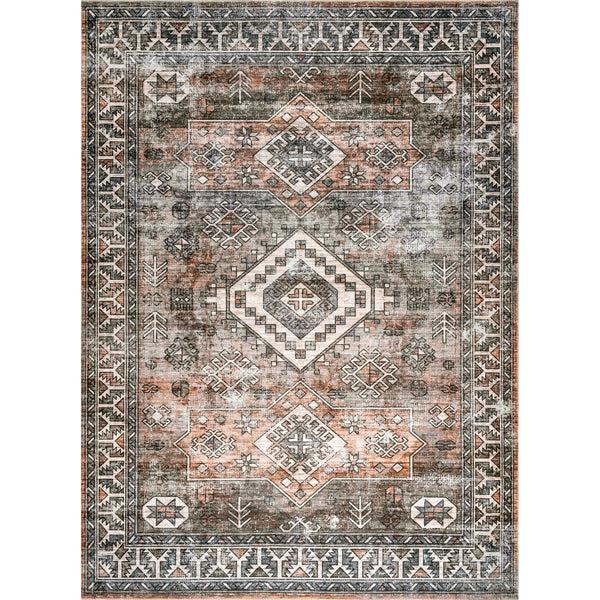 nuloom Bowie Machine Washable Tribal Pattern Area Rug Rust