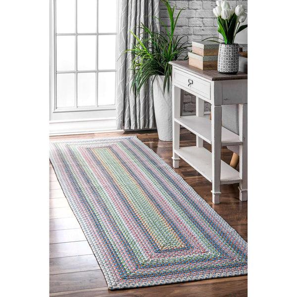 Nuloom Braided Shay Indoor/Outdoor Area Rug Pink Multi