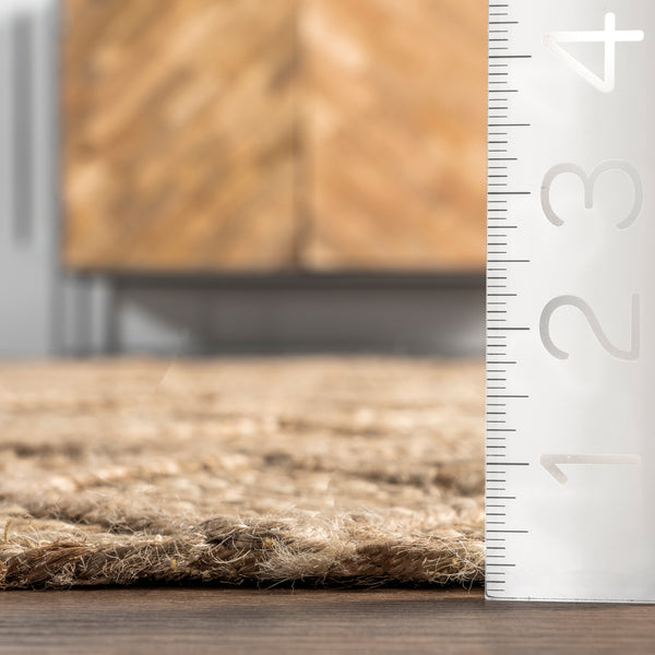 Nuloom Brigetta Geometric Floral Jute Area Rug Natural