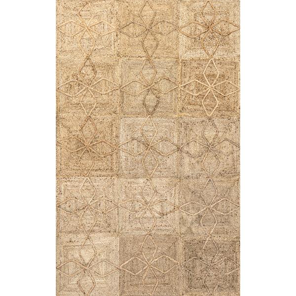 nuloom Brigetta Geometric Floral Jute Area Rug Natural