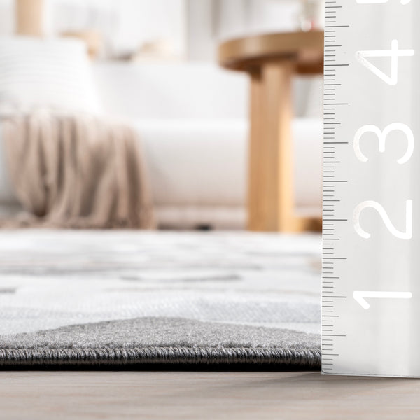 Nuloom Brinley Geometric Machine Washable Area Rug Beige