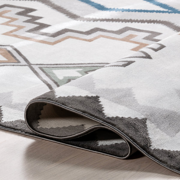 Nuloom Brinley Geometric Machine Washable Area Rug Beige