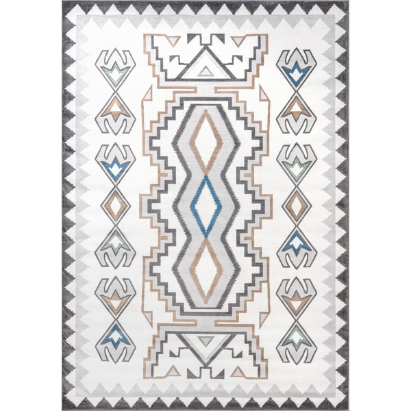 nuloom Brinley Geometric Machine Washable Area Rug Beige