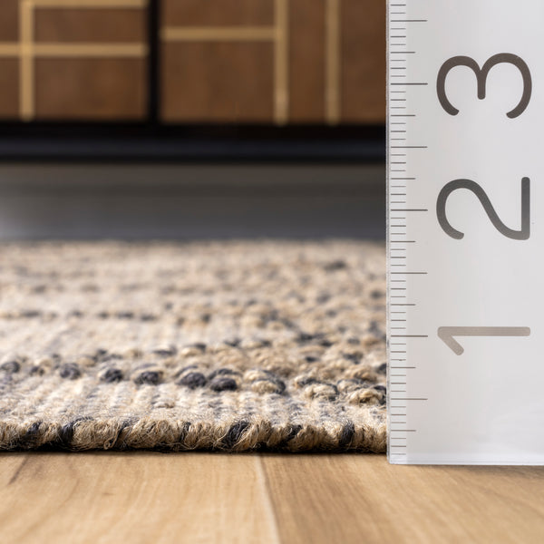 Nuloom Britta Textured Diamond Tassel Area Rug Beige