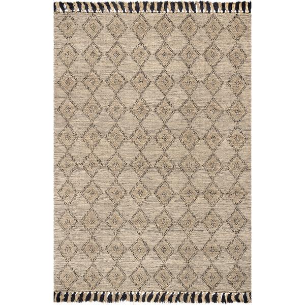 nuloom Britta Textured Diamond Tassel Area Rug Beige