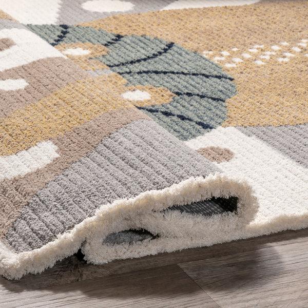 Nuloom Brodie Cheerful Lion Kids Area Rug Light Gray