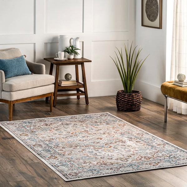 Nuloom Cady Machine Washable Transitional Area Rug Beige