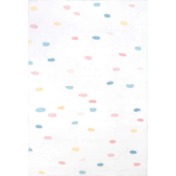 nuloom Calla Kids Polka Dot Nursery or Playroom Area Rug Multi