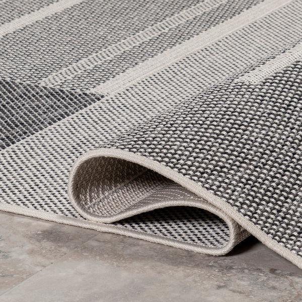 Nuloom Callia Abstract Striped Indoor/Outdoor Area Rug Gray