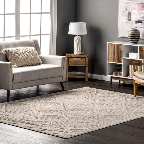 Nuloom Cameron High Low Textured Moroccan Area Rug Gray