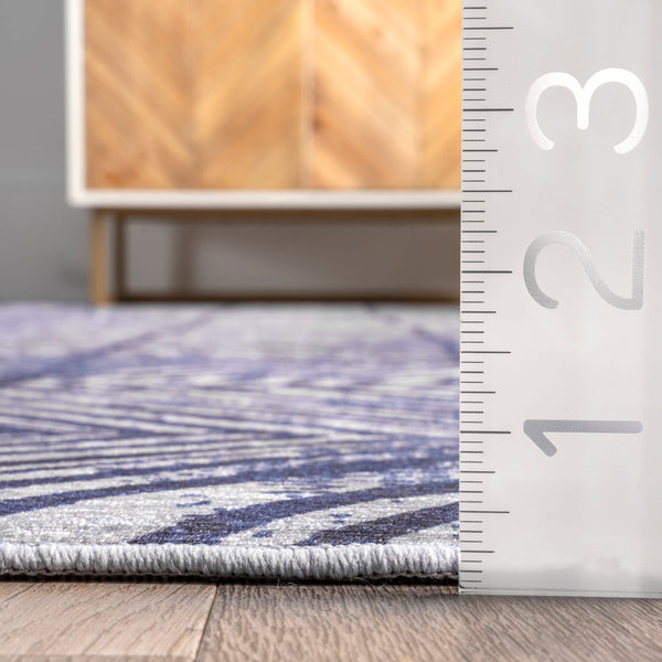 Nuloom Cami Modern Machine Washable Indoor/Outdoor Area Rug Blue